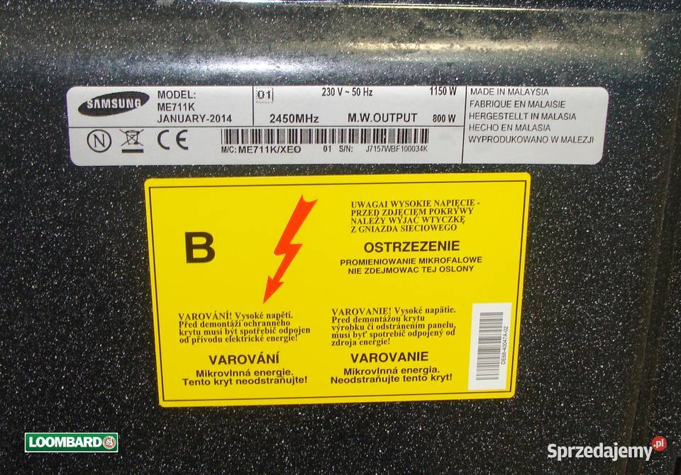 KUCHENKA MIKROFALOWA SAMSUNG ME711K wielkopolskie