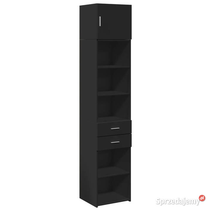 Wąska szafka czarna 45x425x225 materiał mazowieckie Warszawa