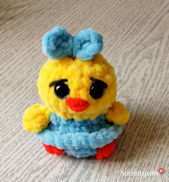 Kaczuszka wykonana na szydełku Rękodzieło łódzkie Łask sprzedam