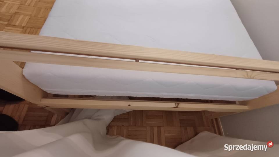 Łóżko sosnowe IKEA 90x200 stelaż materac stan na Warszawa