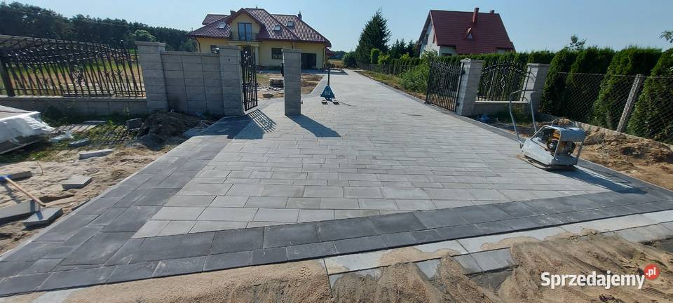 Schody tarasy z kostki brukowej Palisada palinea Wyszogród