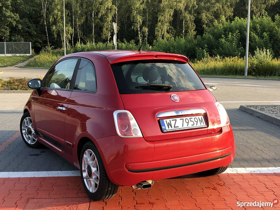 Fiat 500 czerwony 2008 1.2 benzyna + LPG PROMO