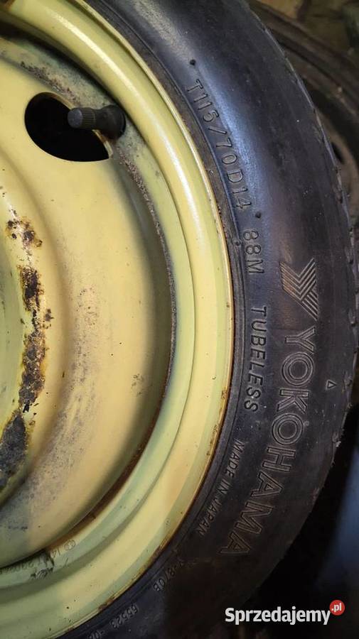 Koło dojazdowe Toyota Yaris 11570 R14 mazowieckie Sadłowo-Parcele sprzedam