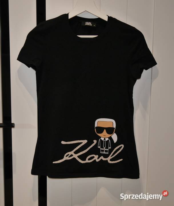 Karl Lagerfeld świetna koszulka duże logo 36 S Odzież damska Wrocław