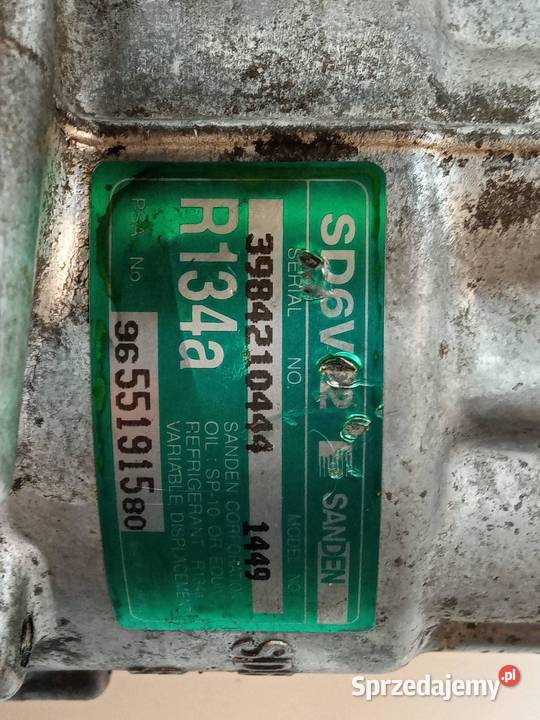 SPRĘŻARKA KLIMATYZACJI 9655191580 14 8V Peugeot