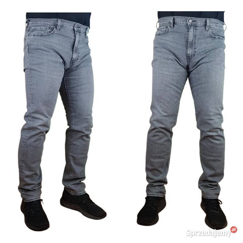 Męskie jeansy Levis 502 Taper szare nowe Levis szary/srebrny Odzież codzienna Tarnowskie Góry