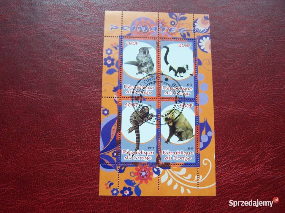 Kongo 2010 CTO Fauna Zwierzęta Małpy Tychy