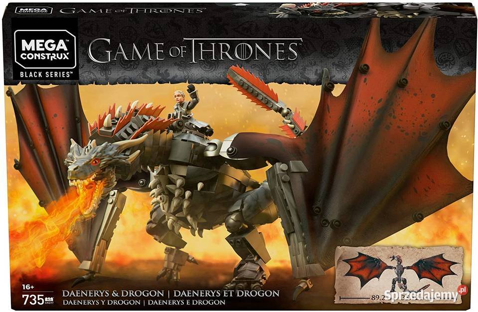 Klocki Konstrukcyjne Gra o Tron Smok Drogon i Mogilany