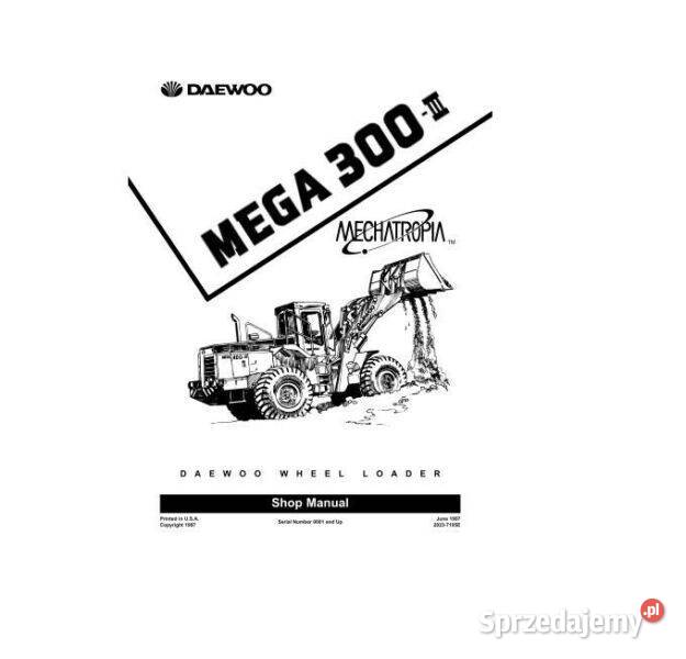 Daewoo M300-III, MEGA 300 ładowarka instrukcja serwisowa