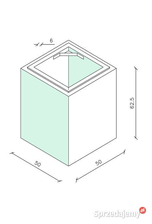Kosz betonowy 70l z wkładem z popielnicą K70 Toruń