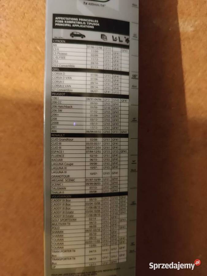 wycieraczki nowe 18 21 19 16 24