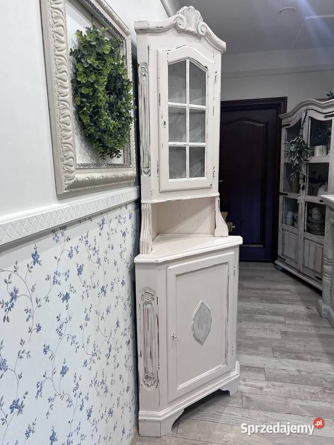 Witryna narożna drewniana shabby Żary sprzedam