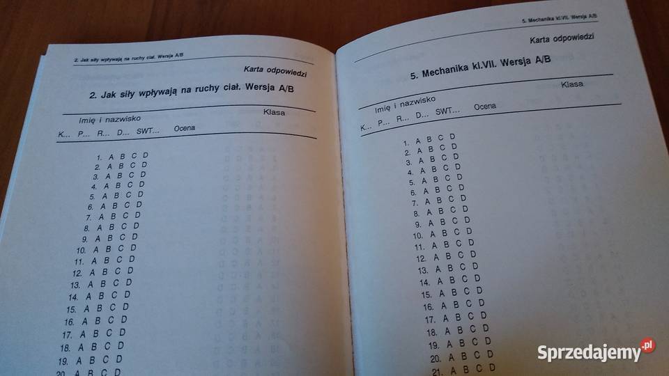 Fizyka klasa VII 7 testy Zbigniewa Kaniewska