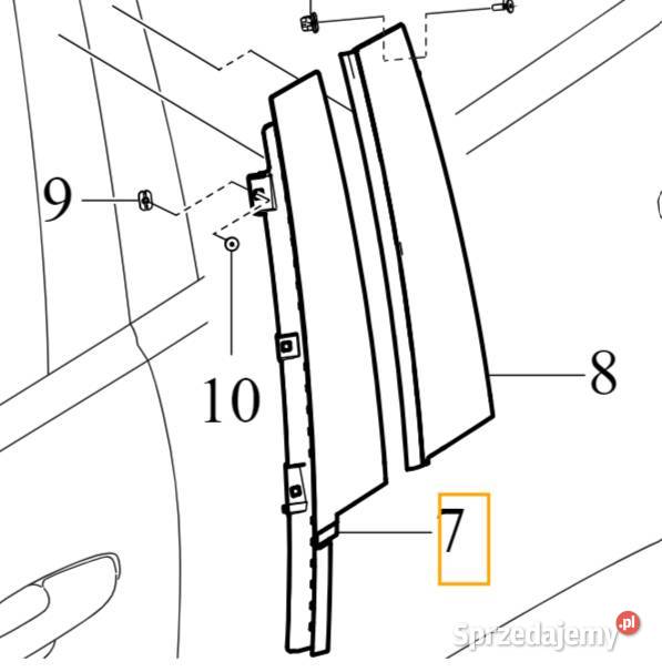 VOLVO C40 listwa ozdobna slupka B drzwi lewy Bielany Wrocławskie