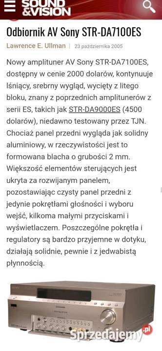 Amplituner Wzmacniacz Sony STRDA 7100ES I Amplitunery Myscowa