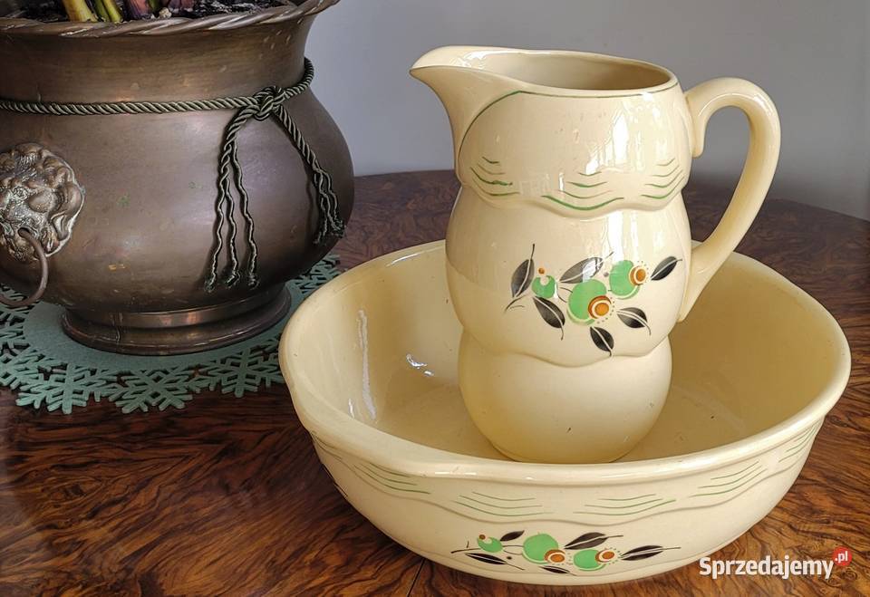 100 letni ceramiczny zestaw łazienkowy Boch Porcelana i szkło małopolskie Kraków