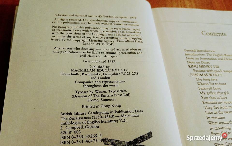 Macmillan anthologies of English literature 2 pomorskie Gdańsk