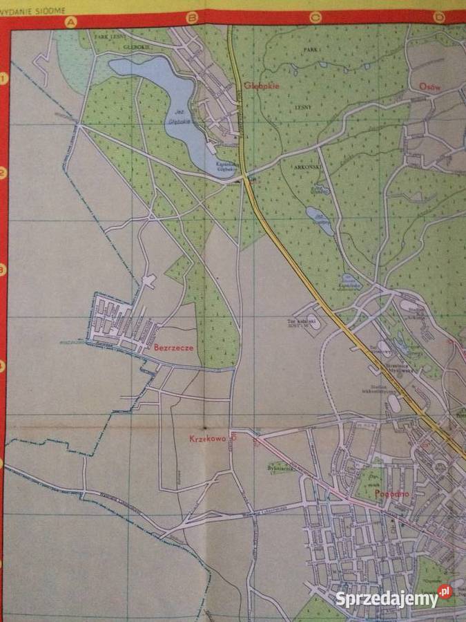 204 Plan Szczecina 1971 Antykwariat Antykwariat zachodniopomorskie Szczecin