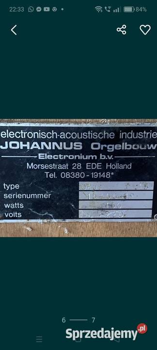 Organy Kościelne analogowe op15 Pozostałe sprzedam