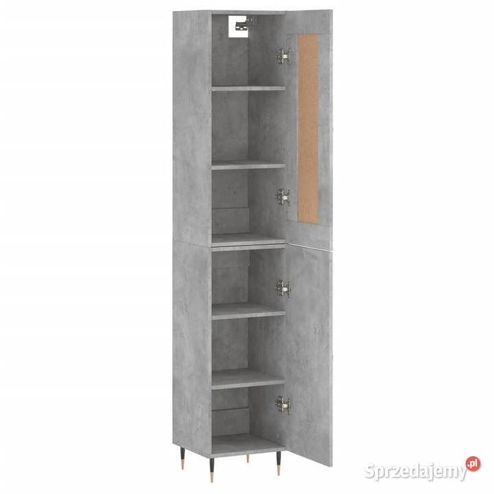 Wysoka szafka szarość betonu 345x34x180 Warszawa
