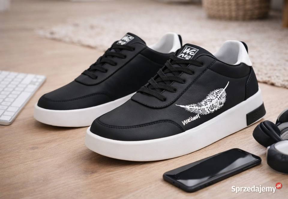 Stylowe czarne sneakersy Koszalin
