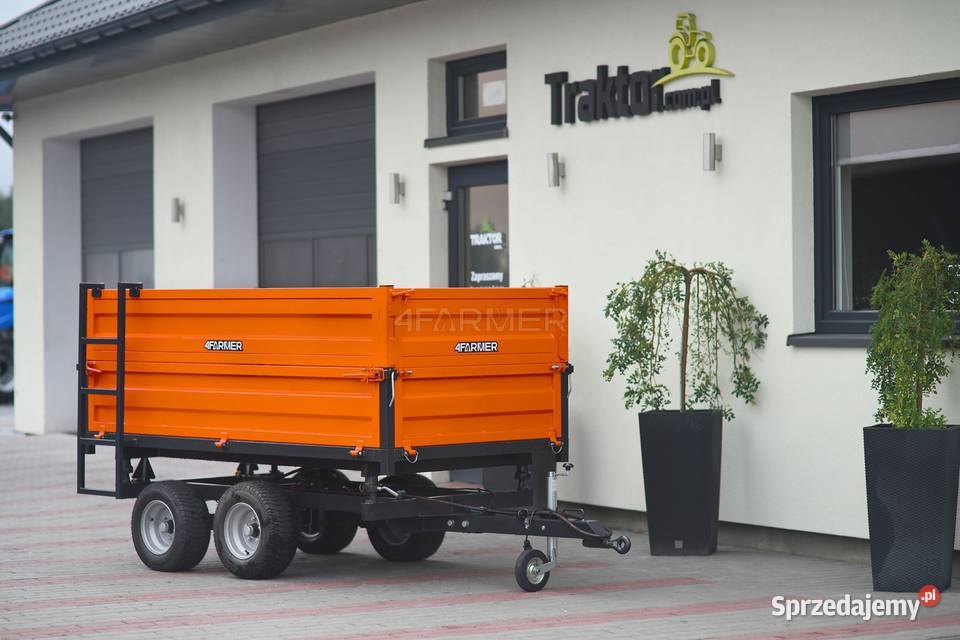 Przyczepa rolnicza dwuosiowa 25T z kiprem i Tajęcina