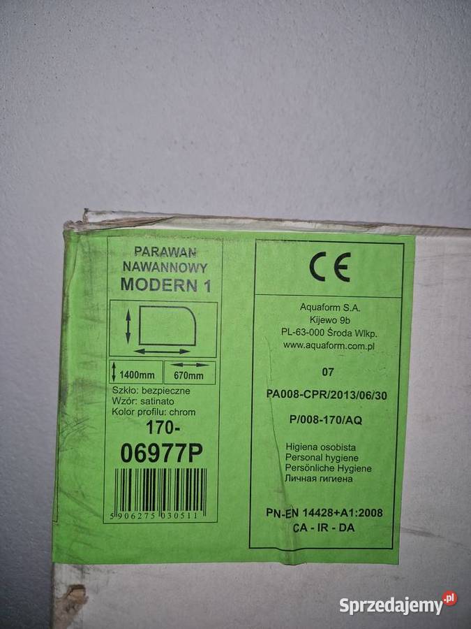 Parawan nawannowy Aquaform MODERN 1 17006977P Ełk sprzedam