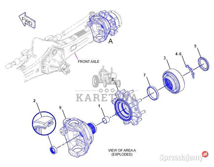 Cat Caterpillar 450E 450F tylna oś mechanizm Jastrzębniki