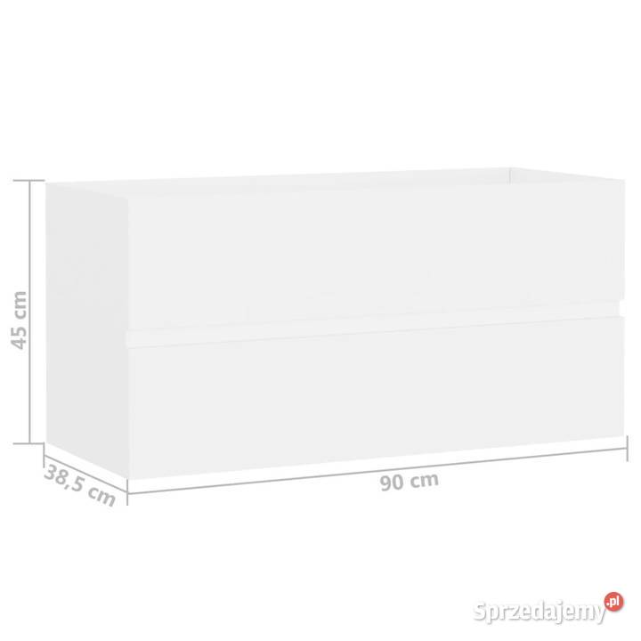 Szafka pod umywalkę biała 90x385x45 WM804755