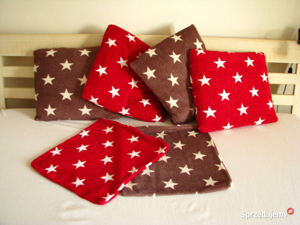 Dekoracyjne pluszowe poszewki 45x45 w gwiazdki 6 Brzegi