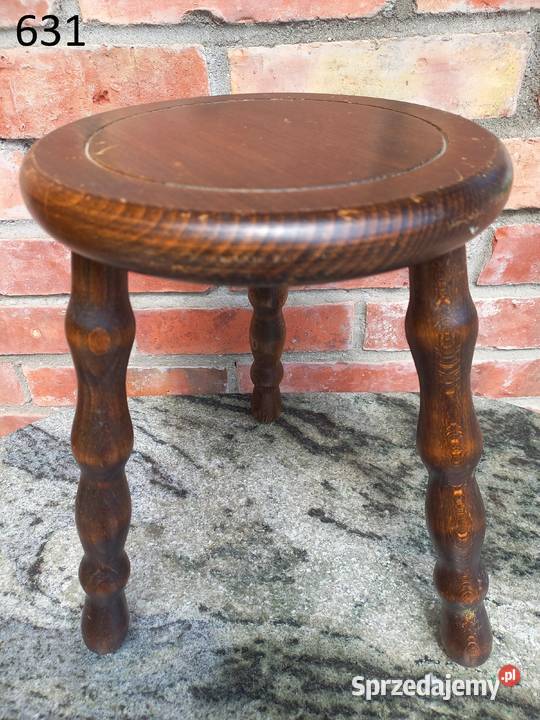 Kwietnik dębowy okrągły drewniany Stojak na zachodniopomorskie Gawroniec sprzedam