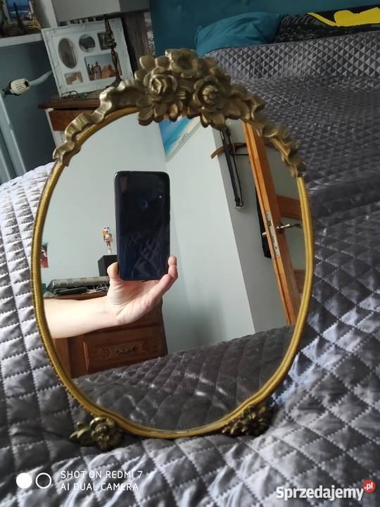 Lustro lusterko duze do postawienia mosiądz Olsztyn sprzedam