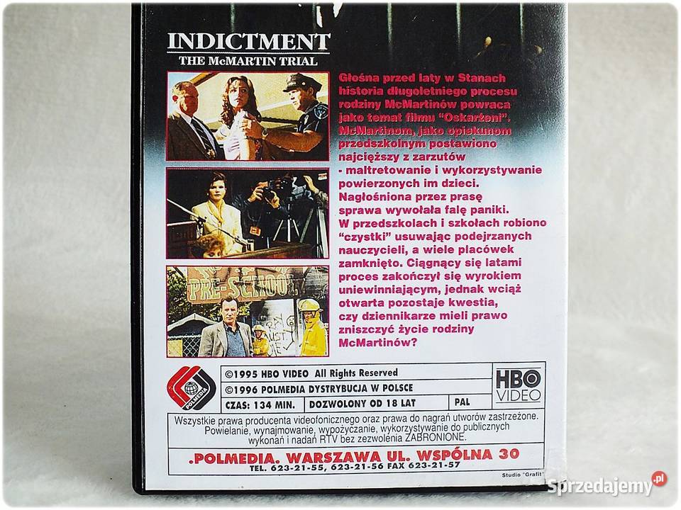 Kaseta VHS Świadek Oskarżenia Film na Video 1 płyta
