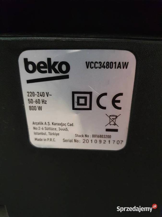 Odkurzacz beko najmocniejsza wersja mało używany sprzedam