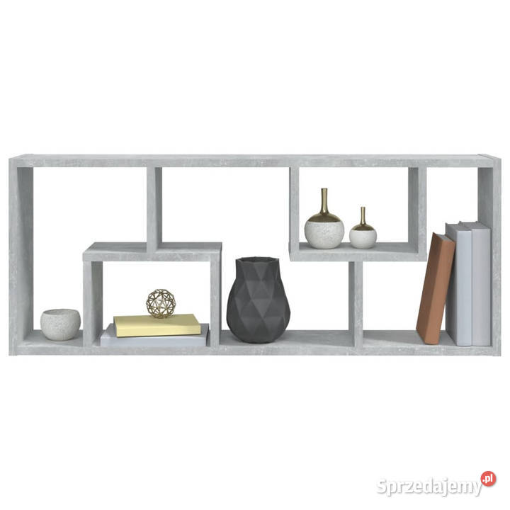 Półka ścienna szarość betonu 36x16x90 WM803015 Warszawa