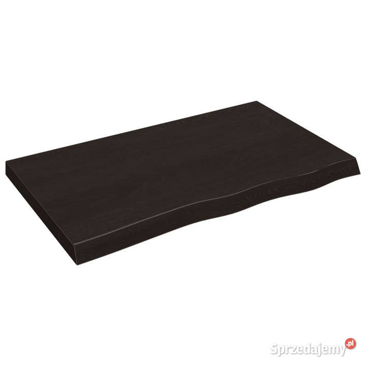 Blat stołu ciemnobrązowy 100x60x26 lite drewno Warszawa