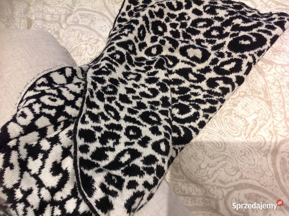 Szalik Damski Dzianinowy Panterka Nowa Sól