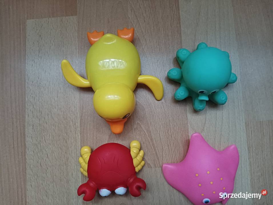 Kaczka nakręcana i gumowe zabawki pływające Bieruń