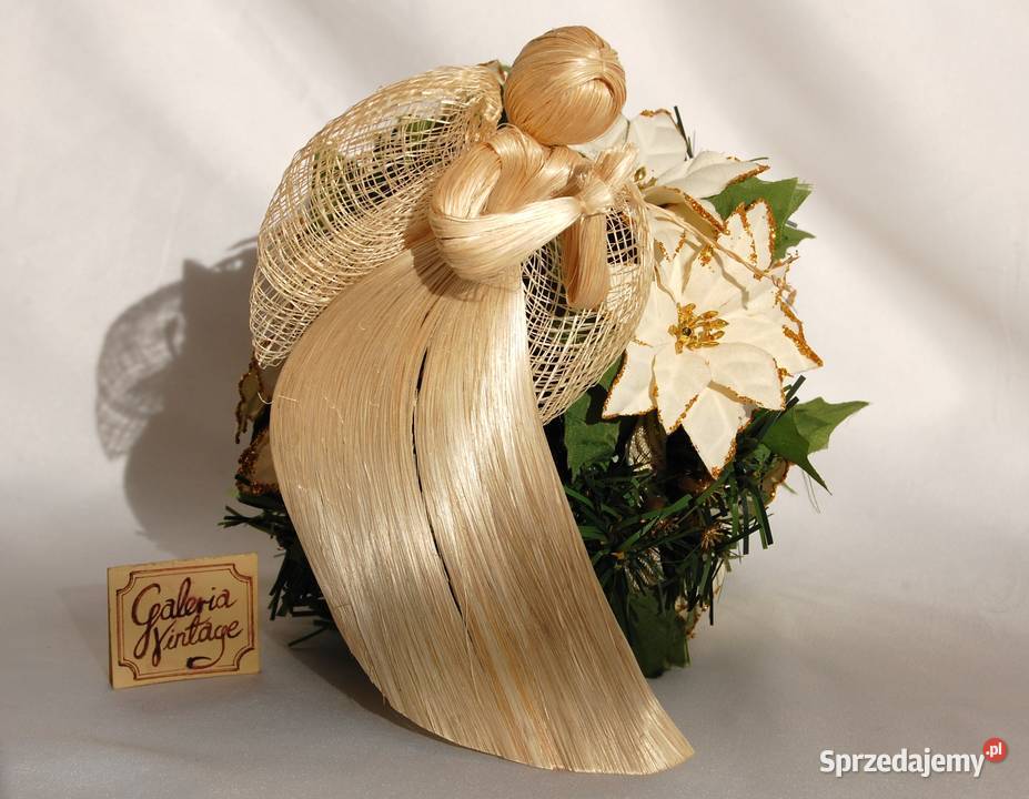 Anioł anioły z włókna abaca sznurka naturalne Lublin sprzedam