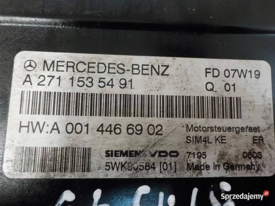 MERCEDES CLK W209 18 K 09r 271 komputer mazowieckie Suków
