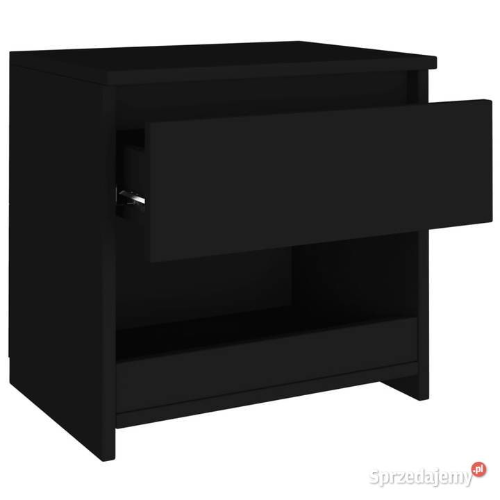 Szafka nocna czarna 40x30x39 płyta wiórowa Nocne