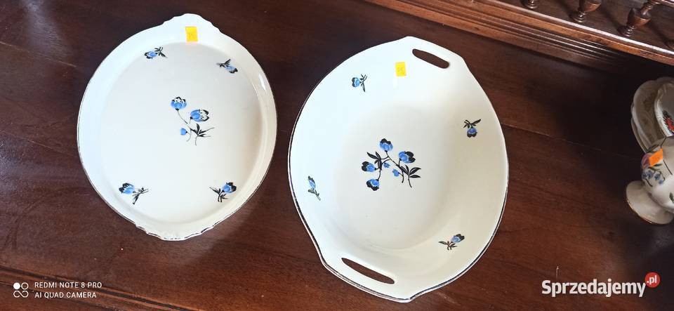 Patera KPM Krister Royal Ivory Niebieskie kwiaty Porcelana i szkło Gdańsk
