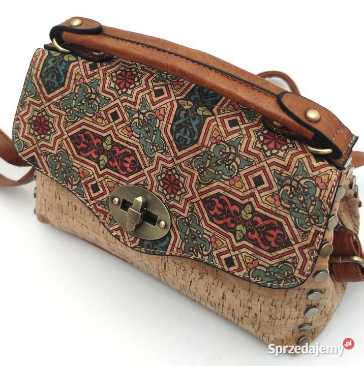 Listonoszka korkowa z klapą ELENA korek Torby i torebki Chełmek