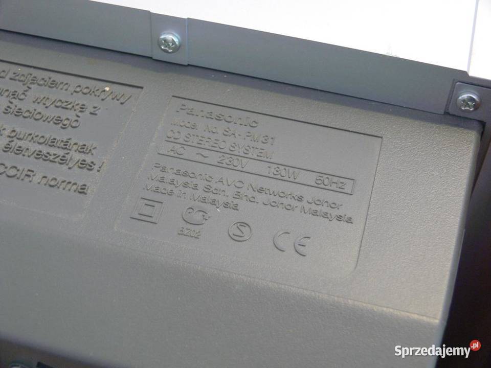 Wieża Panasonic SAPM31 pil RDS mp3 kolumny Jasło