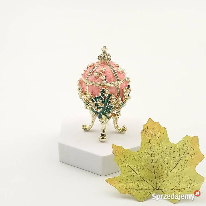 Jajko jajo faberge pojemniki szkatułka różowe Zawiercie