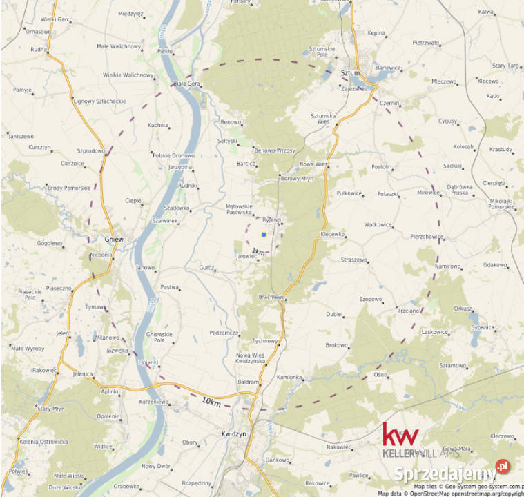 Działka 1047m2 Ryjewo 29m