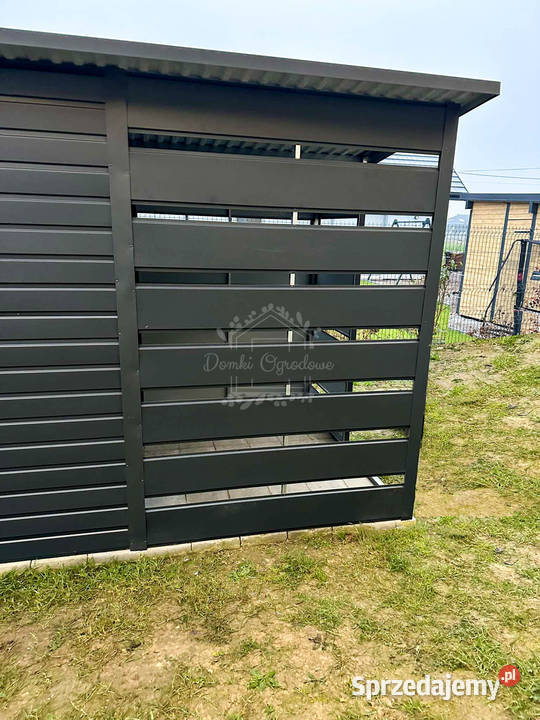 Schowek domek ogrodowy 6x2m wiata 15m antracyt Nysa