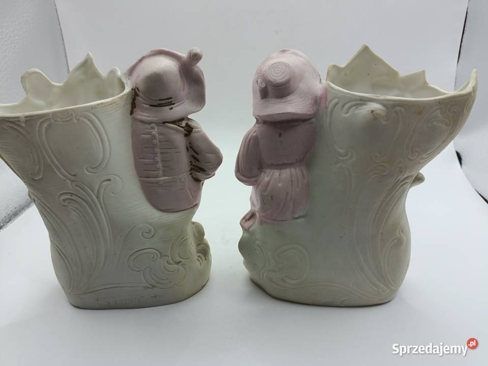 Figurka para wazonów chłopak i dziewczyna Porcelana i szkło Zamość