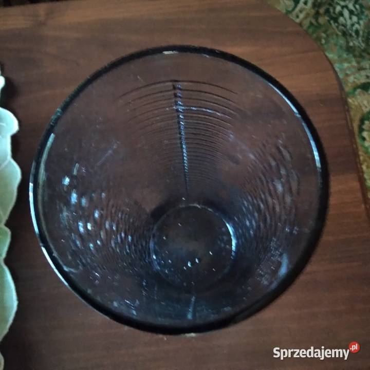 Szklany wysoki wazon podlaskie sprzedam