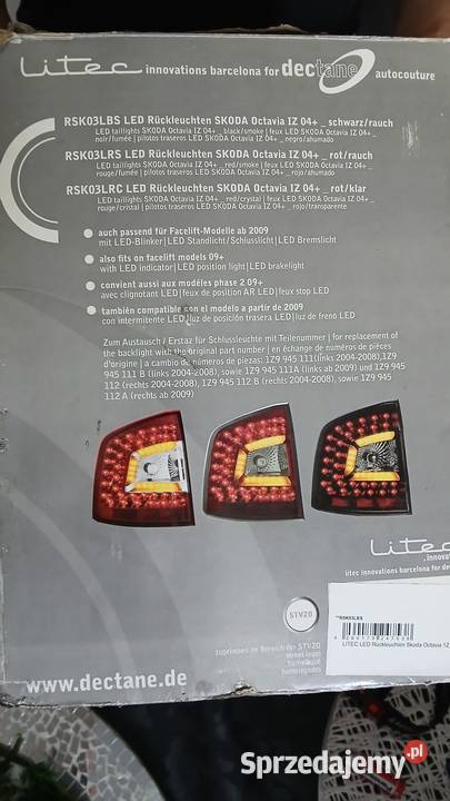 LED Lampy tyl Skoda octavia osobowe